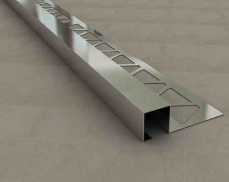 Stainless Steel Box Edge Tile Trim Silver