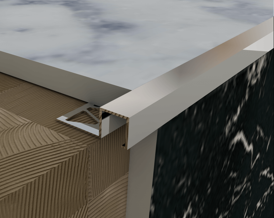 Anodised Aluminium Box Edge Tile Trim Profile