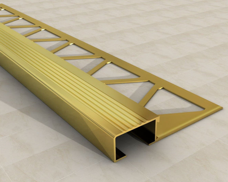 Aluminium Stair Nosing Profile Gold