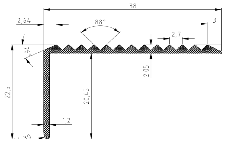 Aluminium Stair Nosing Profile