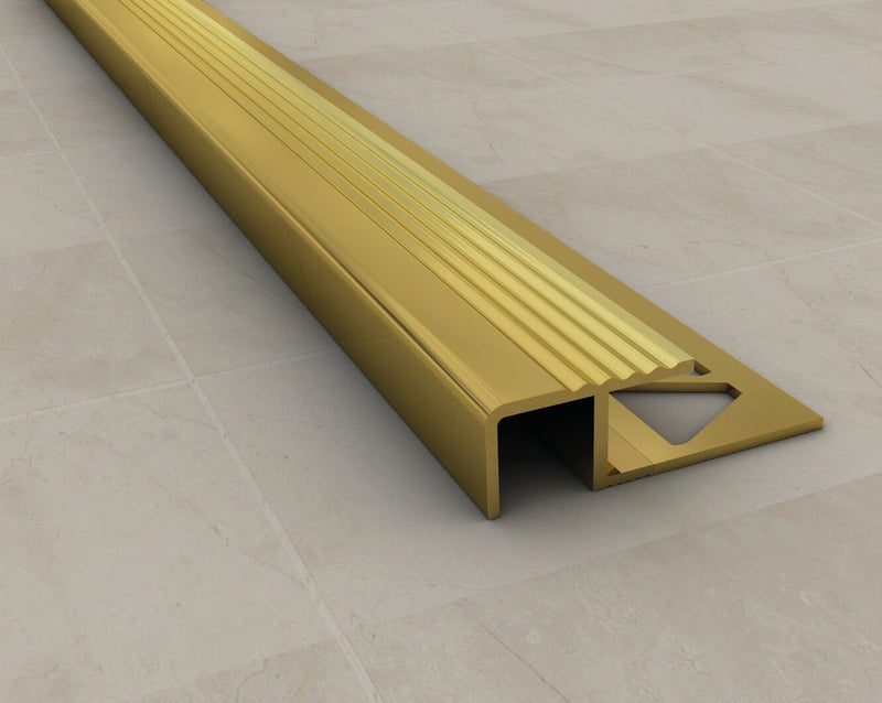 Aluminium Stair Nosing Profile Gold