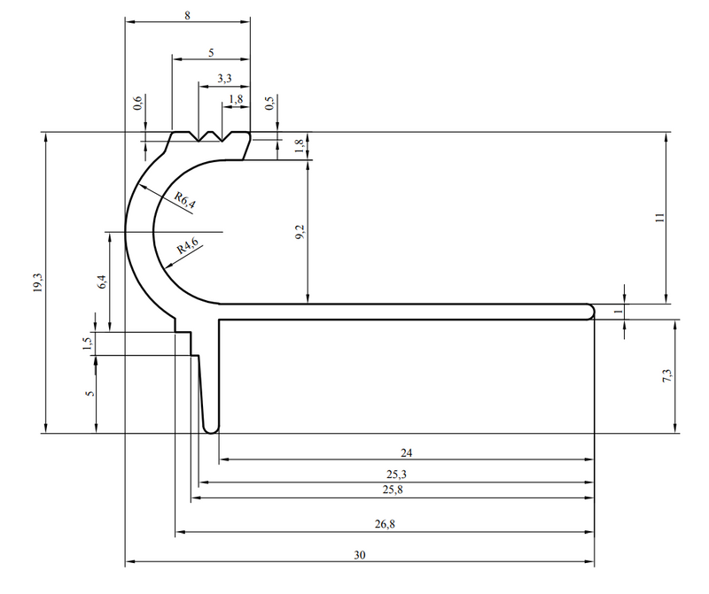 Aluminium Stair Nosing Profile