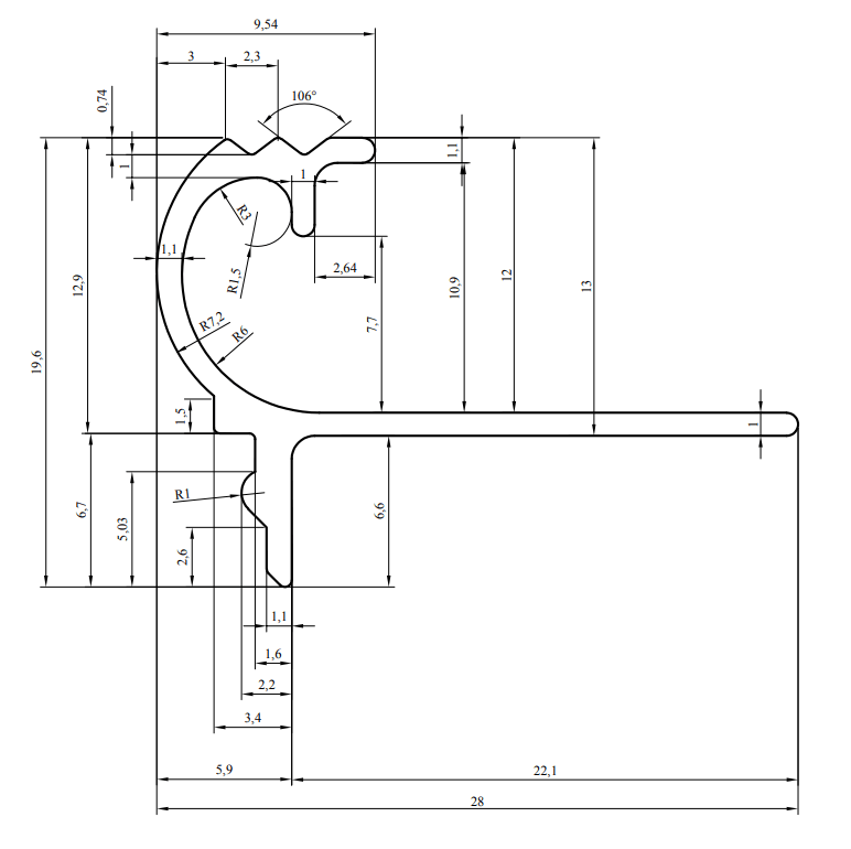 Aluminium Stair Nosing Profile