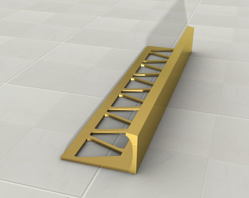 Aluminium Straight Edge Tile Trim Profile Gold