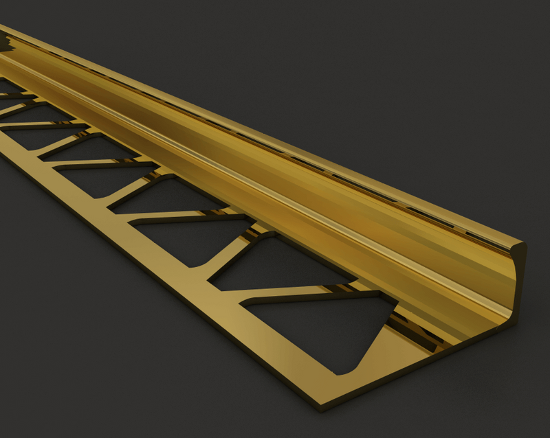 Aluminium Straight Edge Tile Trim Profile Gold