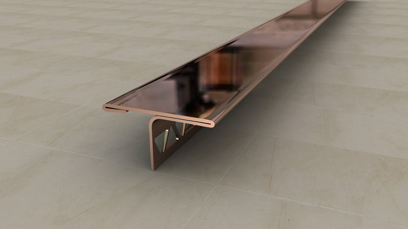 Stainless Steel Stair Nosing Profile Bronze