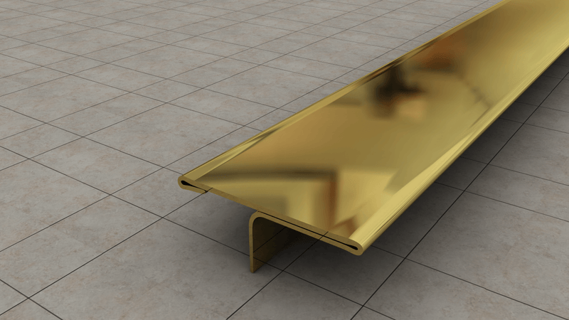 Stainless Steel T Shaped Flooring Profile Gold