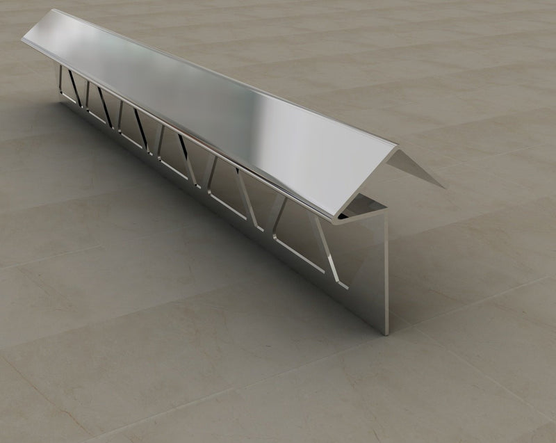 Stainless Steel Triangular Stair Nosing Profile Silver