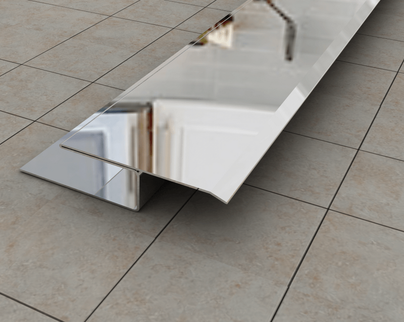 Stainless Steel Z-Shaped Flooring Transition Profile Silver